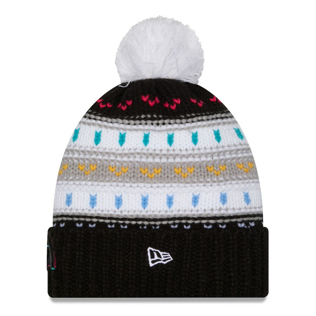 Los Angeles Rams New Era Women's 2025 NFL Crucial Catch Cuffed Knit Hat with Pom - Black online
