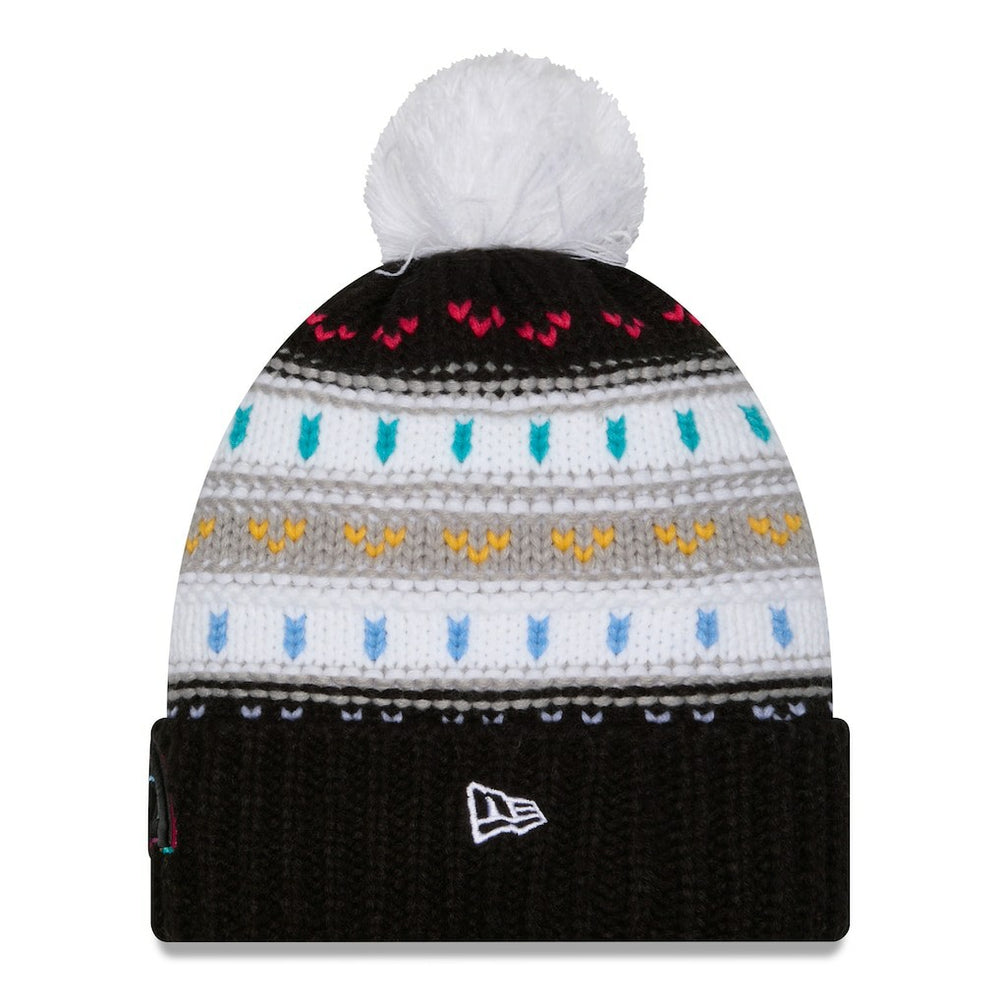 Los Angeles Rams New Era Women's 2025 NFL Crucial Catch Cuffed Knit Hat with Pom - Black online