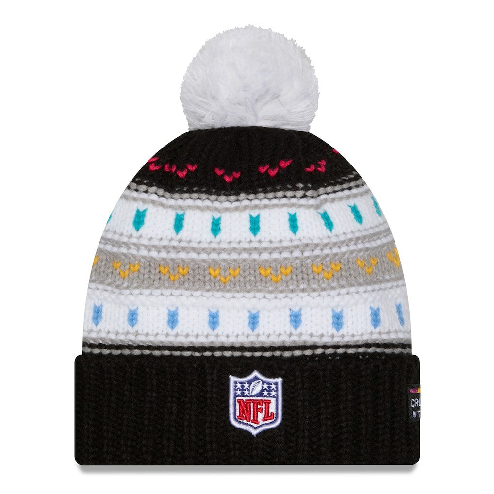 Los Angeles Rams New Era Women's 2025 NFL Crucial Catch Cuffed Knit Hat with Pom - Black online