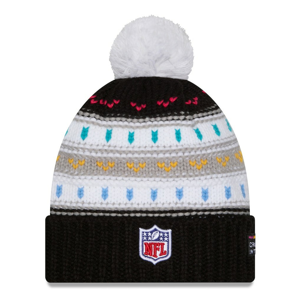 Los Angeles Rams New Era Women's 2025 NFL Crucial Catch Cuffed Knit Hat with Pom - Black online
