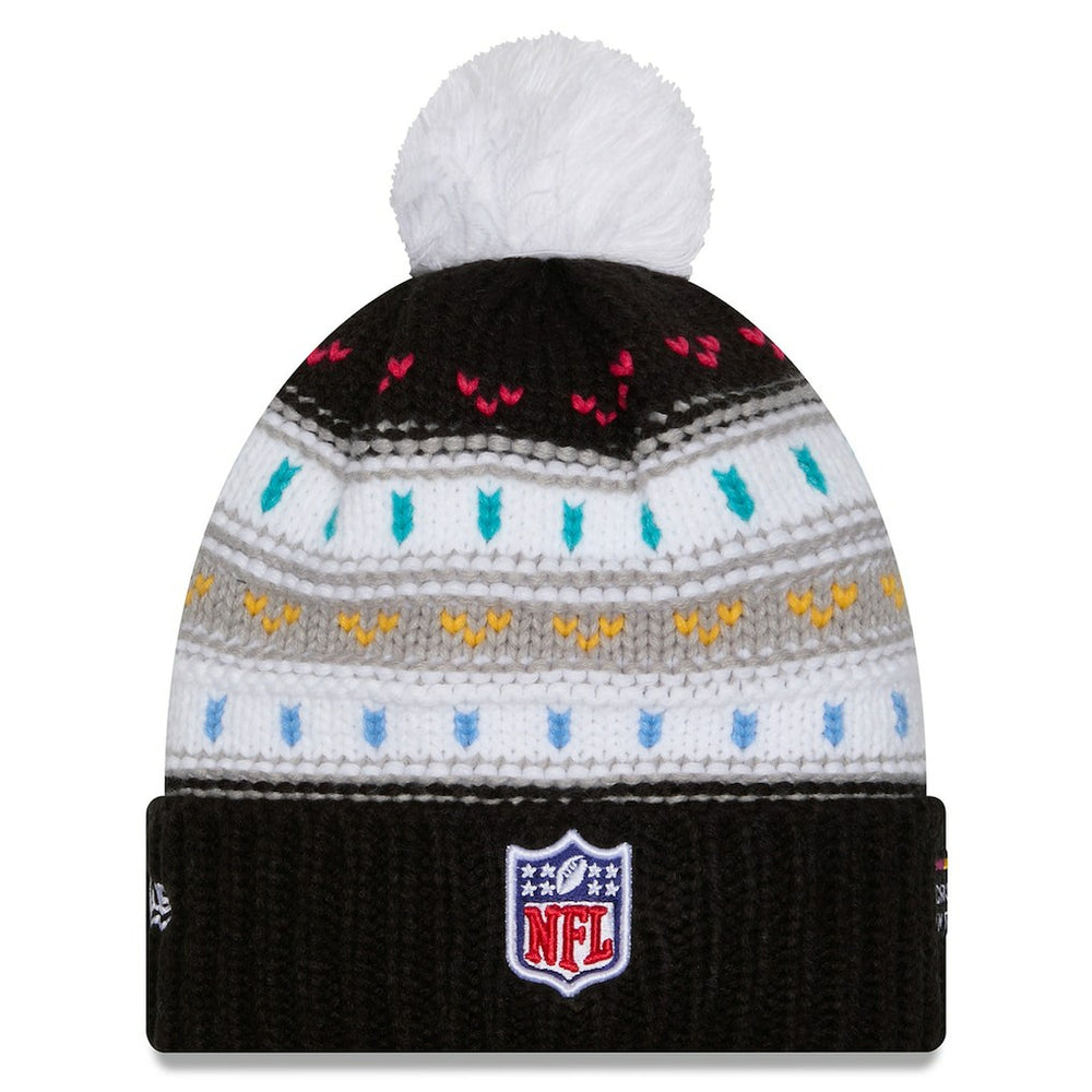 Miami Dolphins New Era Women's 2025 NFL Crucial Catch Cuffed Knit Hat with Pom - Black online