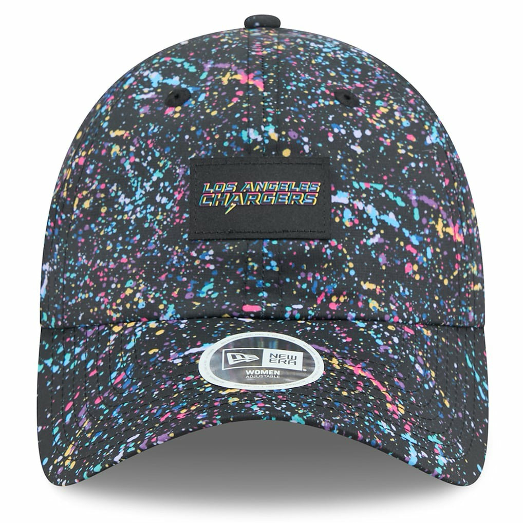 Los Angeles Chargers New Era Women's 2025 NFL Crucial Catch Pony Tail Adjustable Hat - Black sale