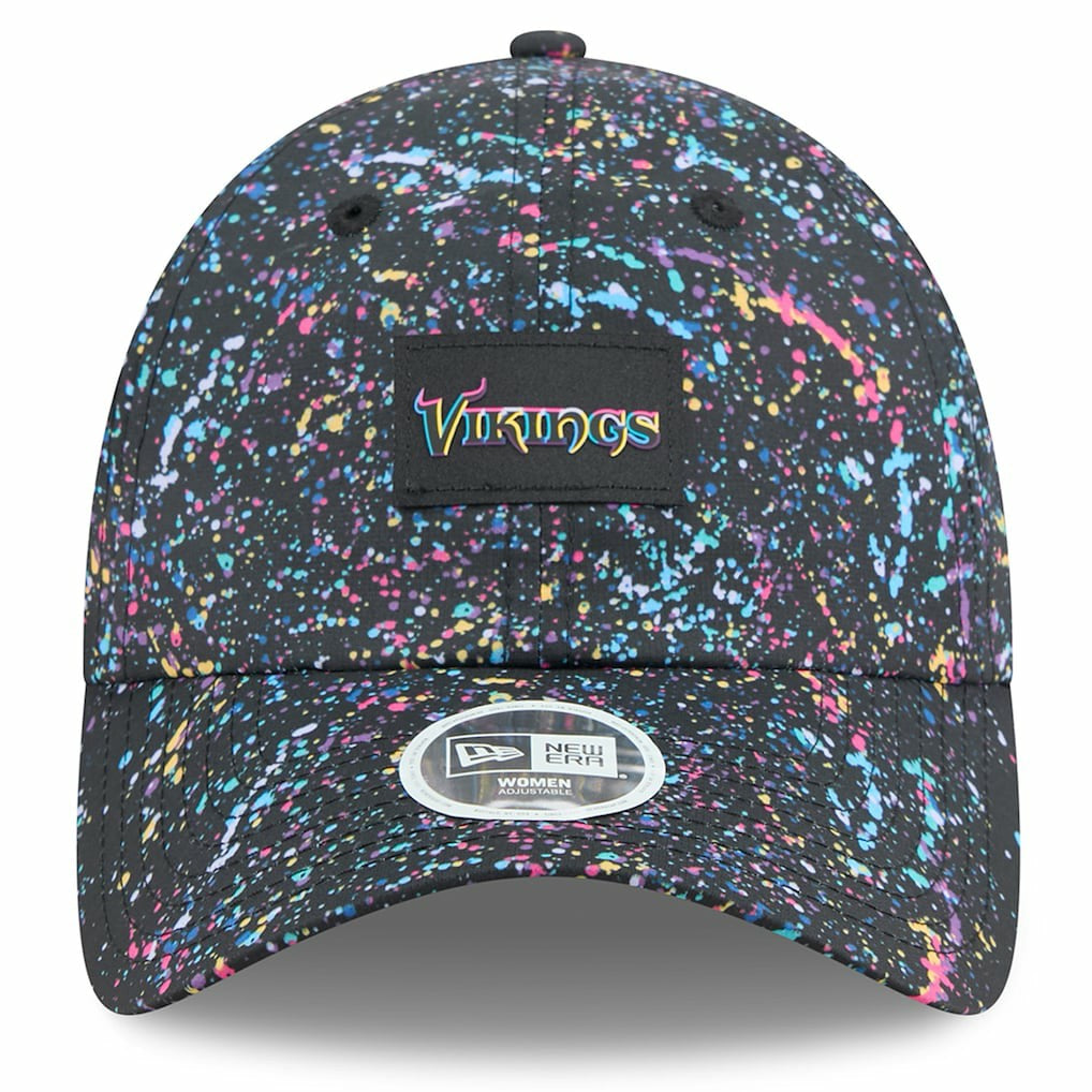 Minnesota Vikings New Era Women's 2025 NFL Crucial Catch Pony Tail Adjustable Hat - Black cheap
