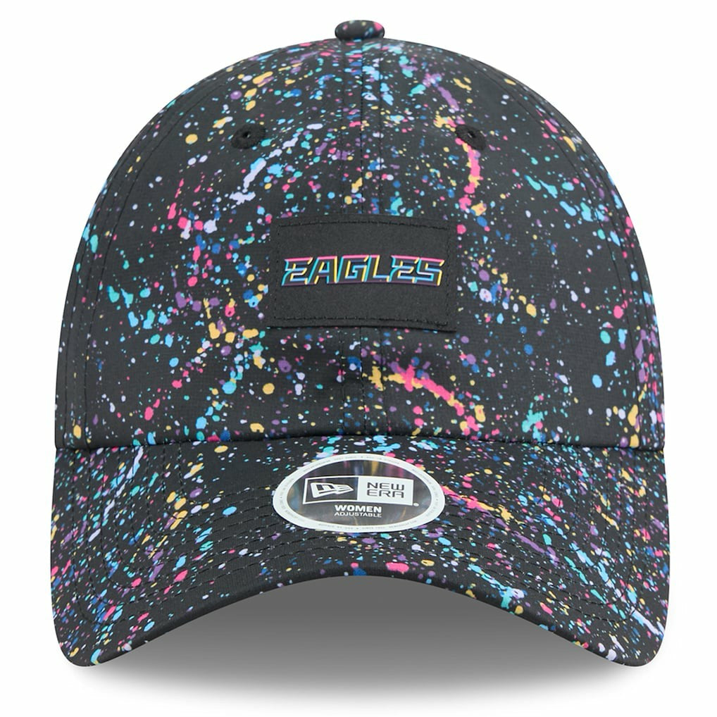 Philadelphia Eagles New Era Women's 2025 NFL Crucial Catch Pony Tail Adjustable Hat - Black for sale