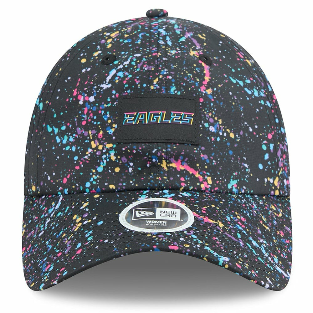 Philadelphia Eagles New Era Women's 2025 NFL Crucial Catch Pony Tail Adjustable Hat - Black for sale