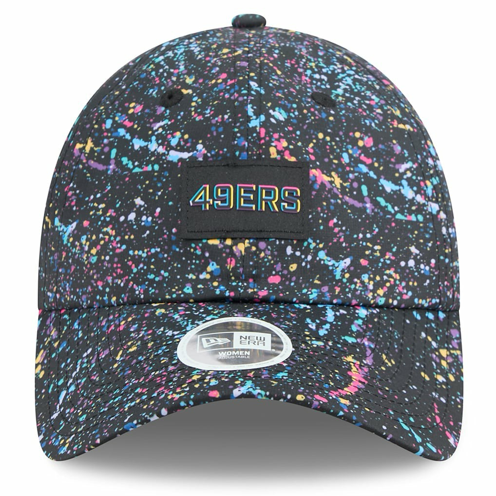 San Francisco 49ers New Era Women's 2025 NFL Crucial Catch Pony Tail Adjustable Hat - Black discount