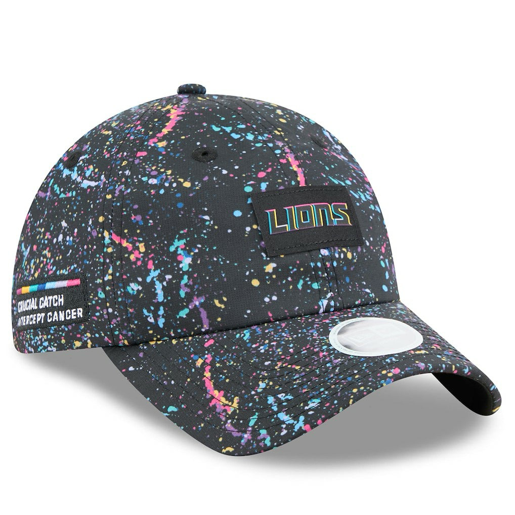 Detroit Lions New Era Women's 2025 NFL Crucial Catch Pony Tail Adjustable Hat - Black online