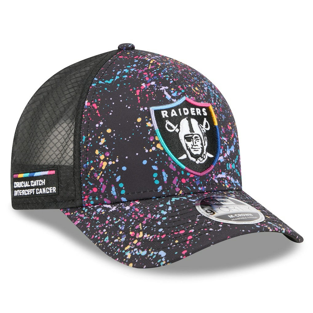 Las Vegas Raiders New Era Youth 2025 NFL Crucial Catch 9FORTY Adjustable Hat - Black on sale
