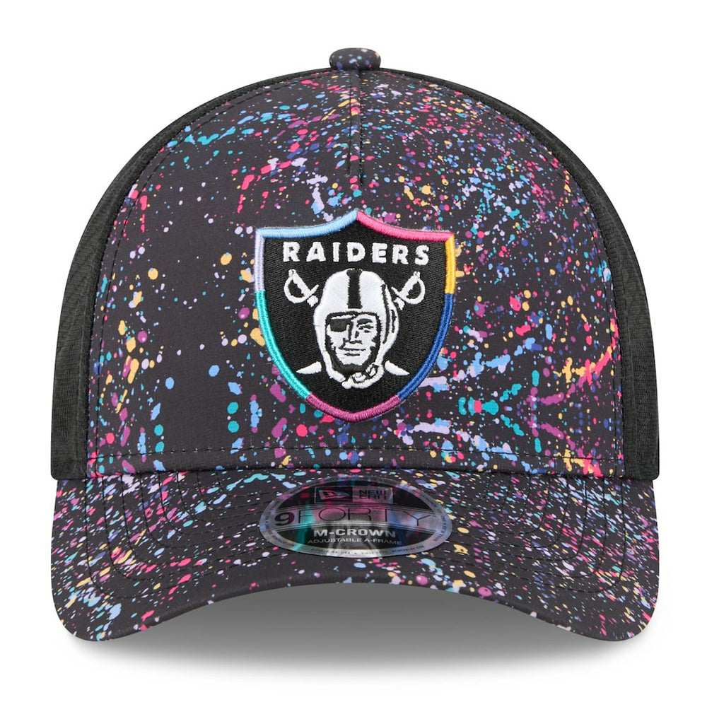 Las Vegas Raiders New Era Youth 2025 NFL Crucial Catch 9FORTY Adjustable Hat - Black on sale