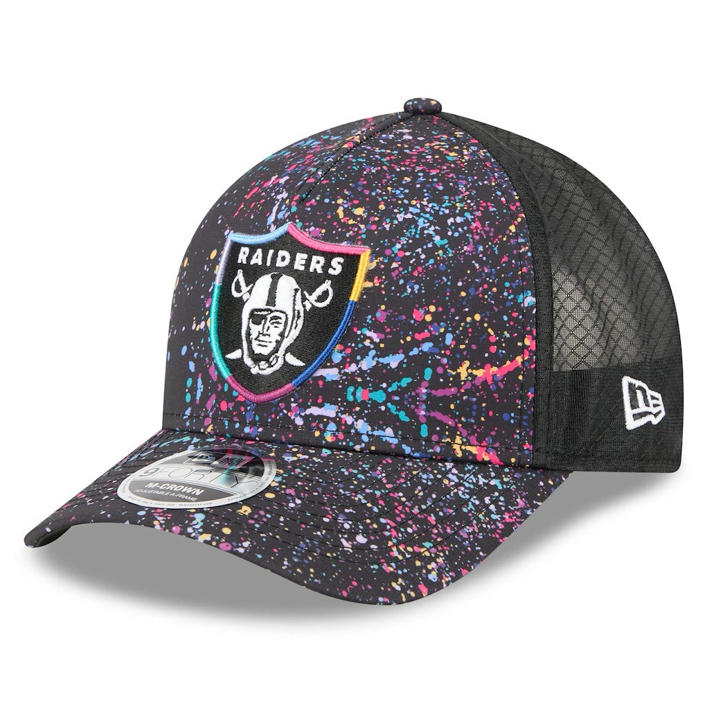 Las Vegas Raiders New Era Youth 2025 NFL Crucial Catch 9FORTY Adjustable Hat - Black on sale