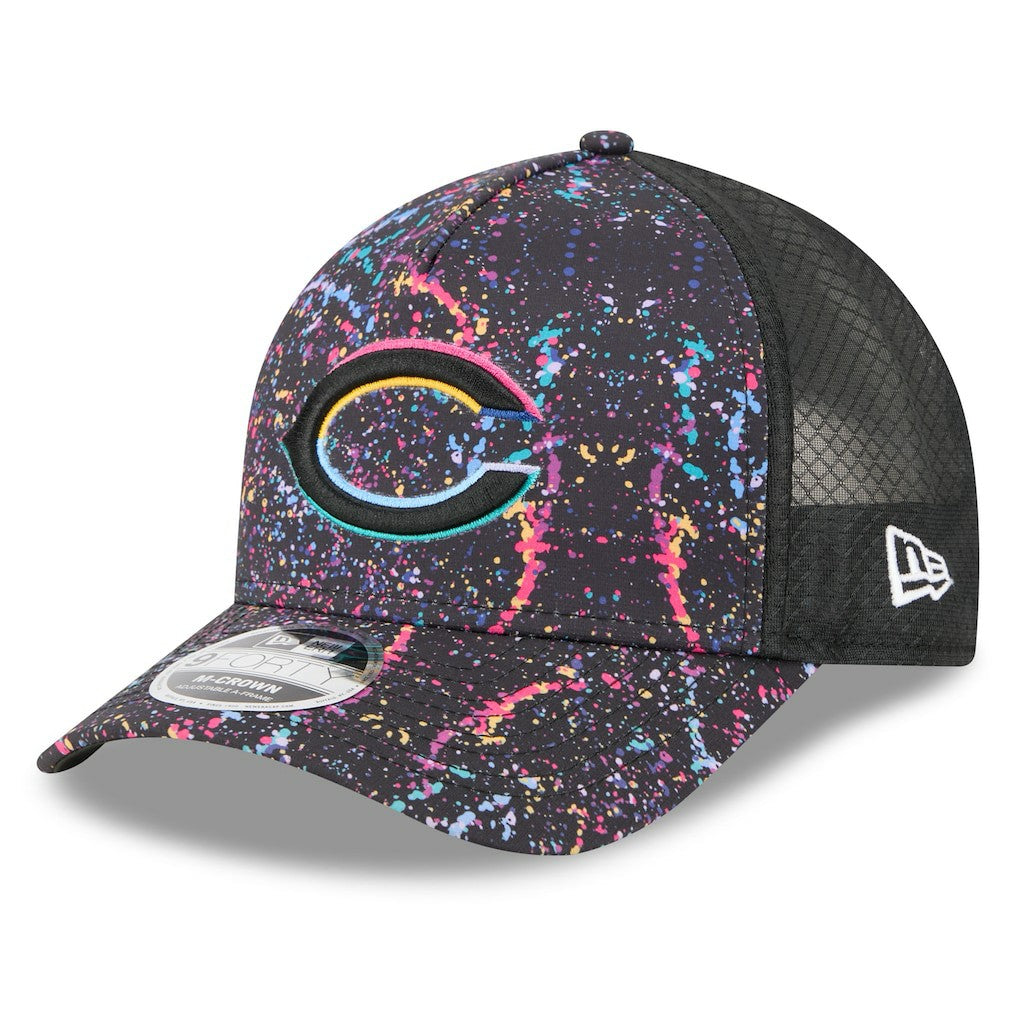 Chicago Bears New Era Youth 2025 NFL Crucial Catch 9FORTY Adjustable Hat - Black outlet