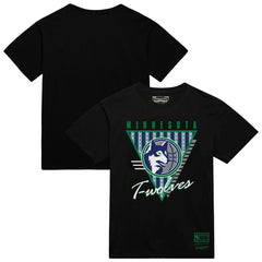 Minnesota Timberwolves Worldwide Collection Tri-Logo T-Shirt - Black | Mitchell & Ness sale