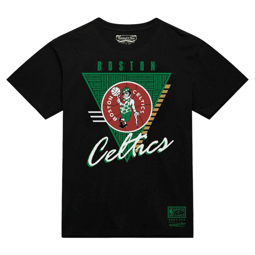 Boston Celtics Worldwide Collection Tri-Logo T-Shirt - Black | Mitchell & Ness on sale