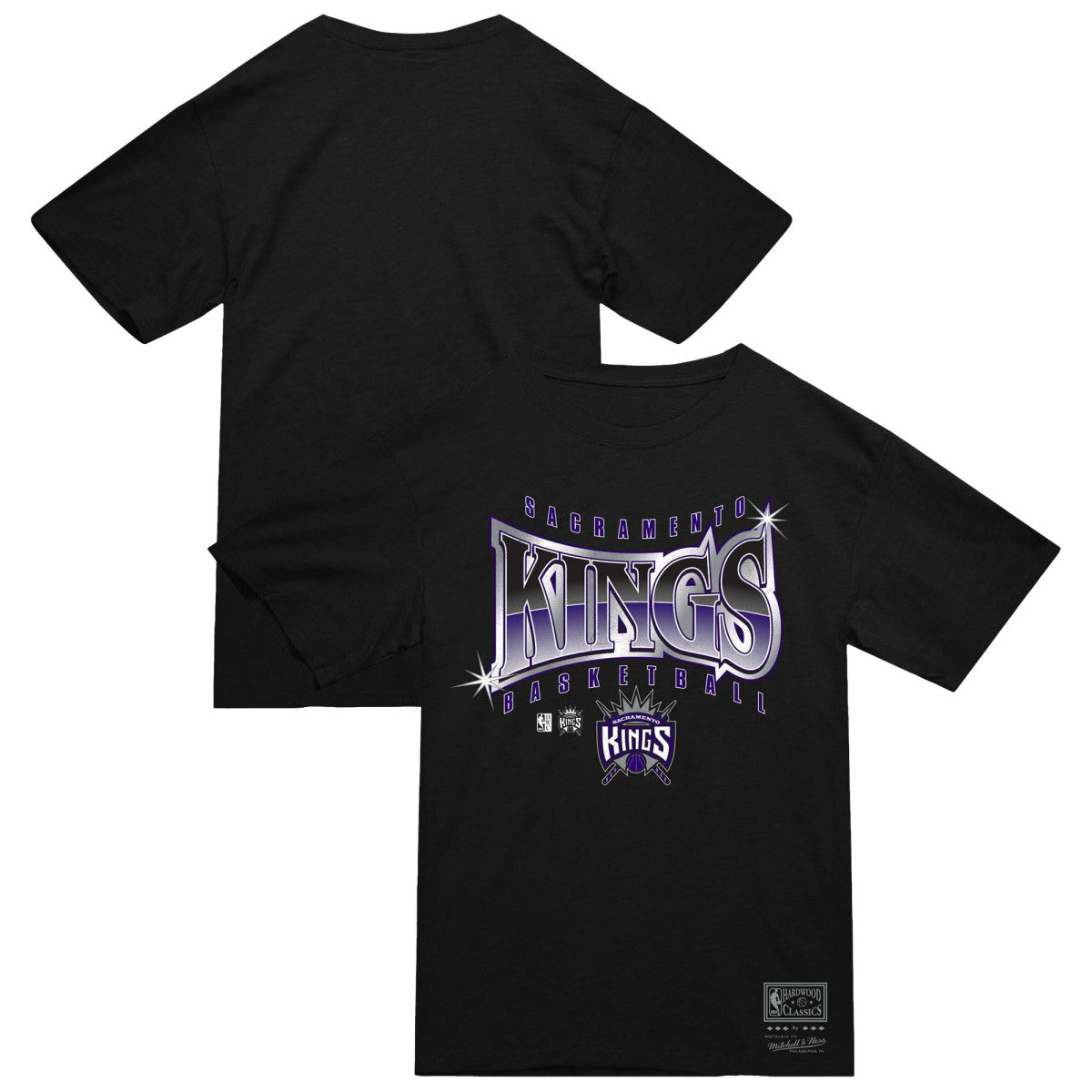 Sacramento Kings Worldwide Collection Glow Up T-Shirt - Black | Mitchell & Ness discount