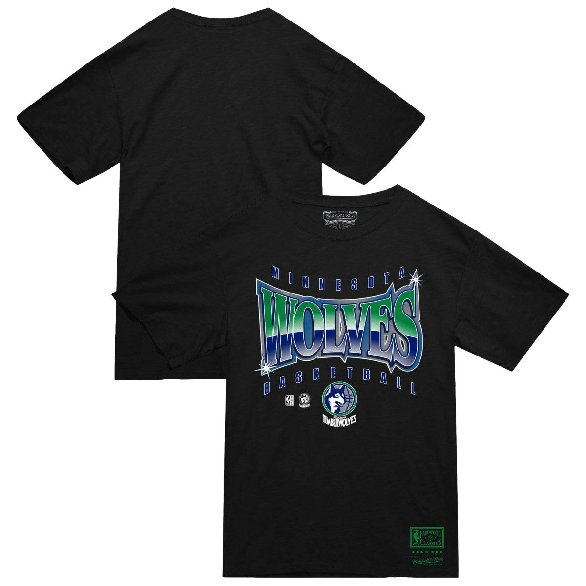 Minnesota Timberwolves Worldwide Collection Glow Up T-Shirt - Black | Mitchell & Ness online