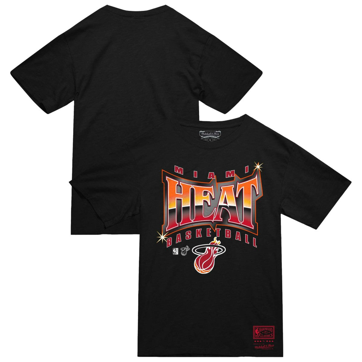 Miami Heat Worldwide Collection Glow Up T-Shirt - Black | Mitchell & Ness discount