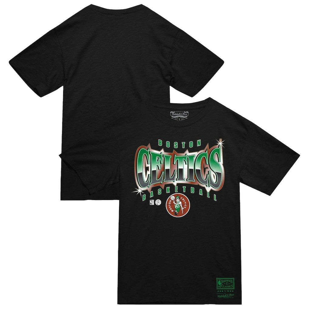 Boston Celtics Worldwide Collection Glow Up T-Shirt - Black | Mitchell & Ness online