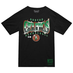 Boston Celtics Worldwide Collection Glow Up T-Shirt - Black | Mitchell & Ness online