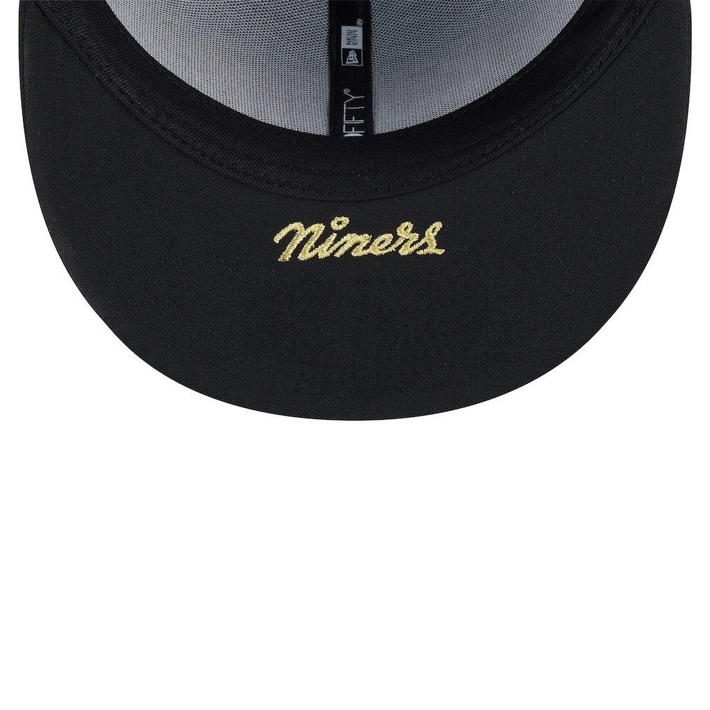San Francisco 49ers New Era 2025 Rivalries Collection Sideline Rope 59FIFTY Fitted Hat - Black cheap