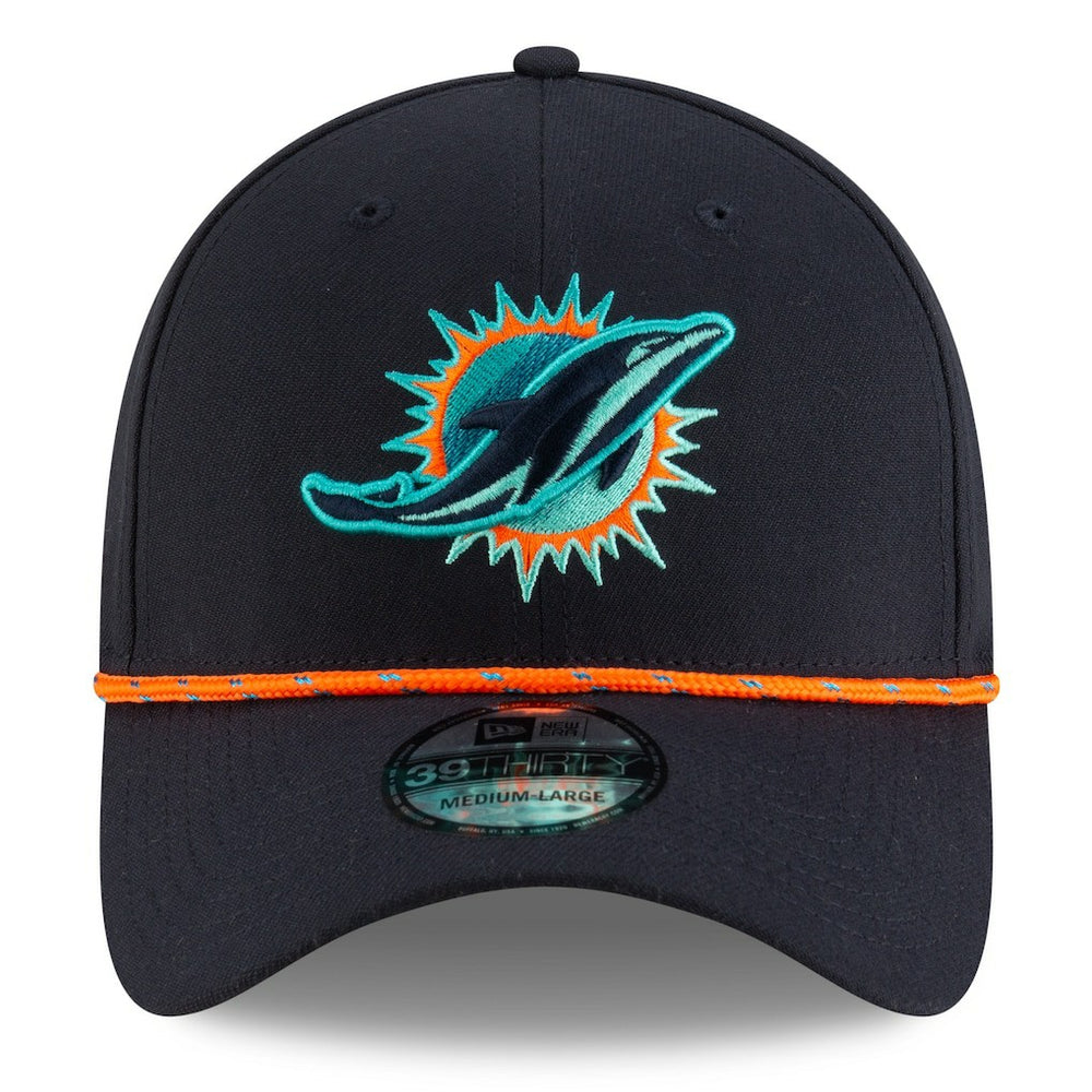 Miami Dolphins New Era 2025 Rivalries Collection Sideline 39THIRTY Flex Hat - Pitch Blue for sale