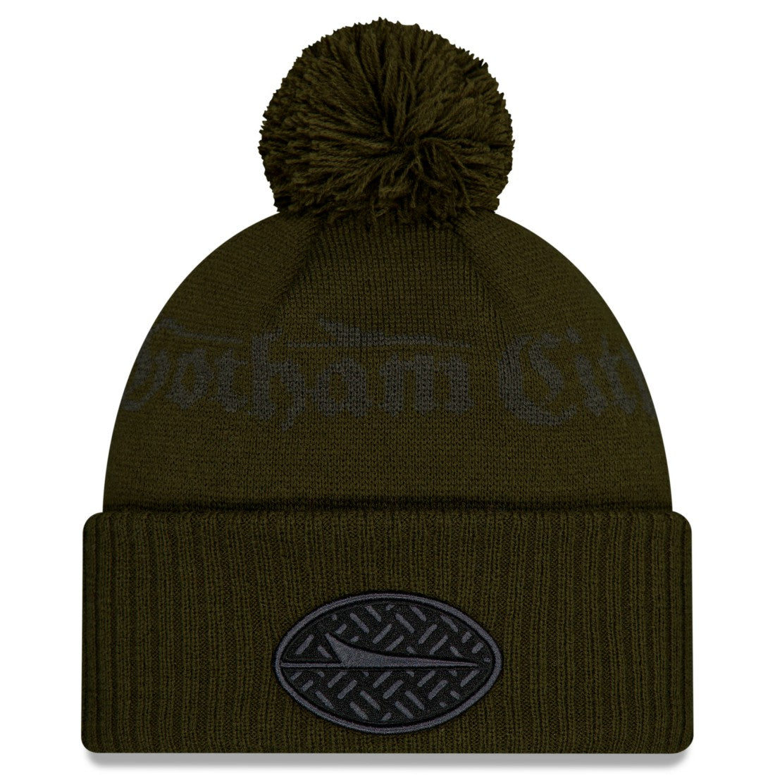 New York Jets New Era 2025 Rivalries Collection Sideline Cuffed Knit Hat with Pom - Gotham Green sale