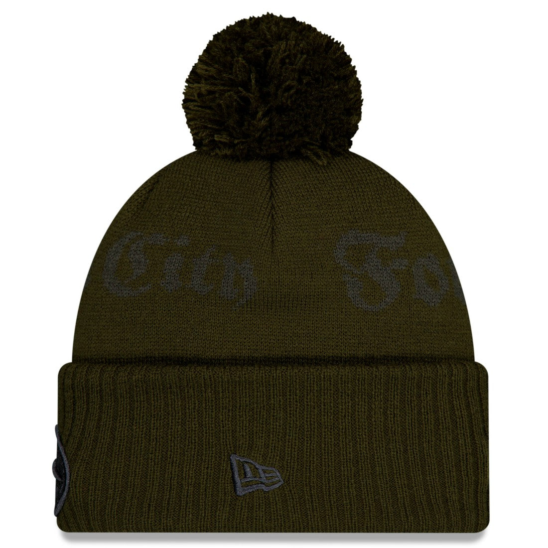 New York Jets New Era 2025 Rivalries Collection Sideline Cuffed Knit Hat with Pom - Gotham Green sale