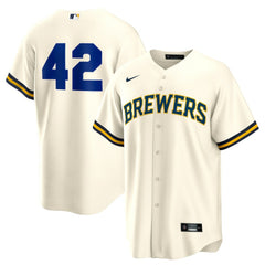 Milwaukee Brewers Home  2025 Jackie Robinson Day Replica Jersey - Cream | Nike