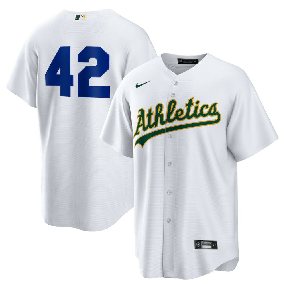 Athletics Home  2025 Jackie Robinson Day Replica Jersey - White | Nike