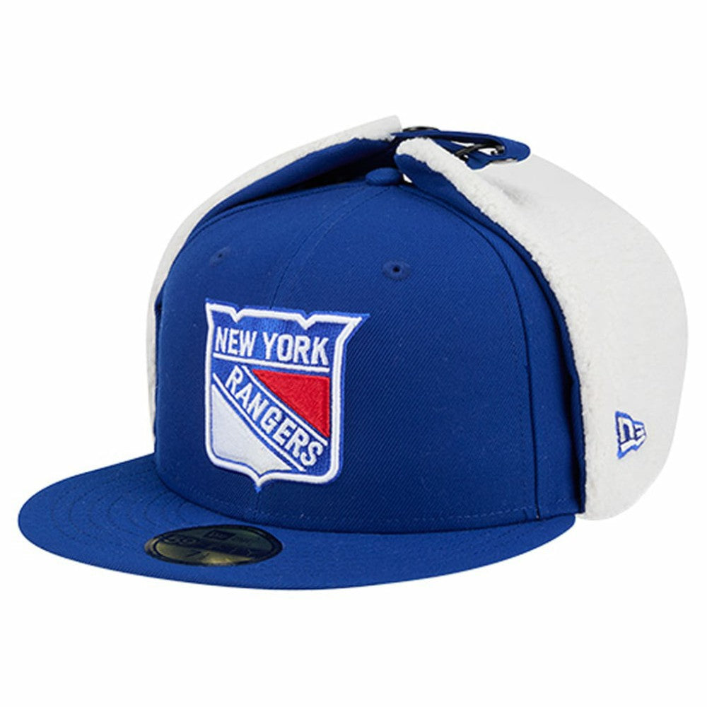 New York Rangers New Era Injection Dog Ear Classic Fitted Hat Blue