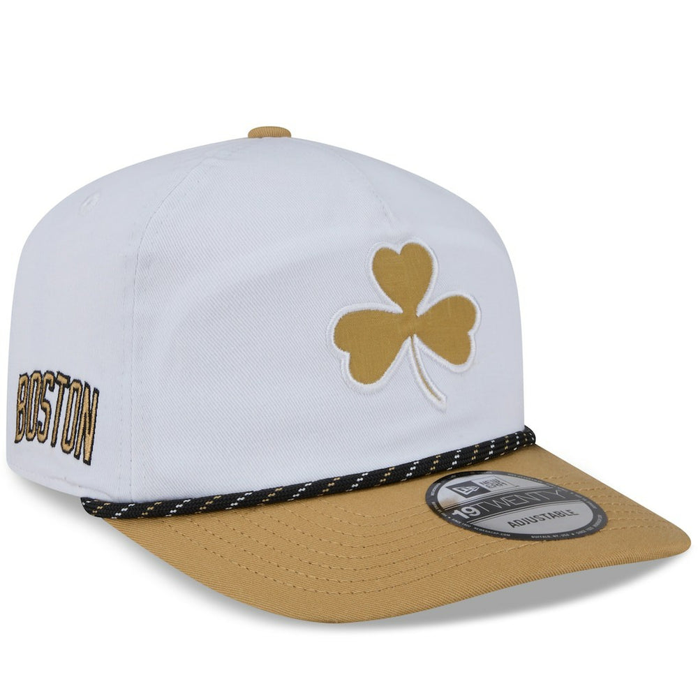 Boston Celtics 2025/26 City Edition 19TWENTY Adjustable Hat - White/Gold | New Era discount