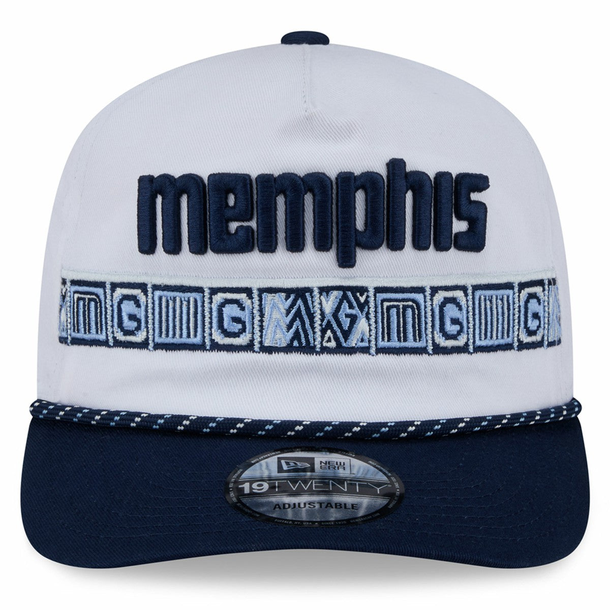 Memphis Grizzlies 2025/26 City Edition 19TWENTY Adjustable Hat - White/Navy | New Era cheap
