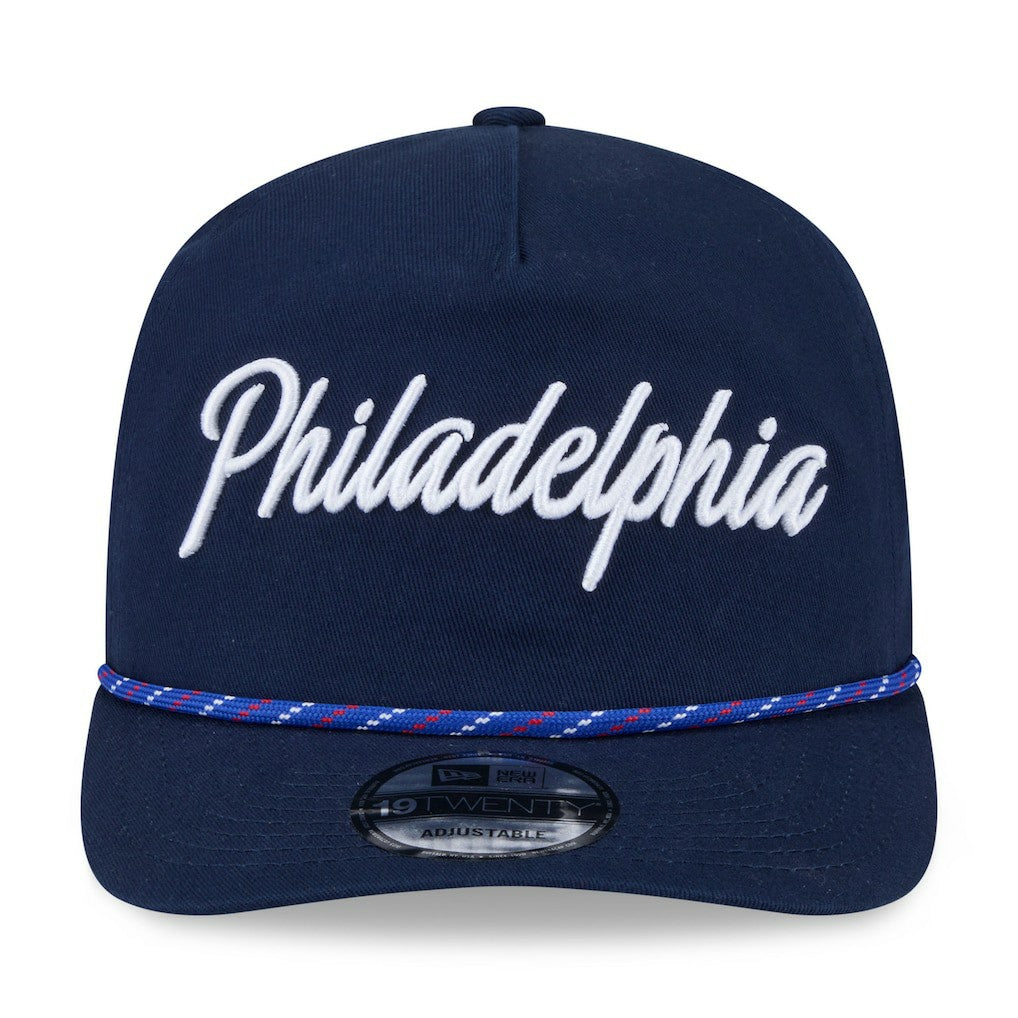 Philadelphia 76ers 2025/26 City Edition 19TWENTY Adjustable Hat - Navy | New Era for sale