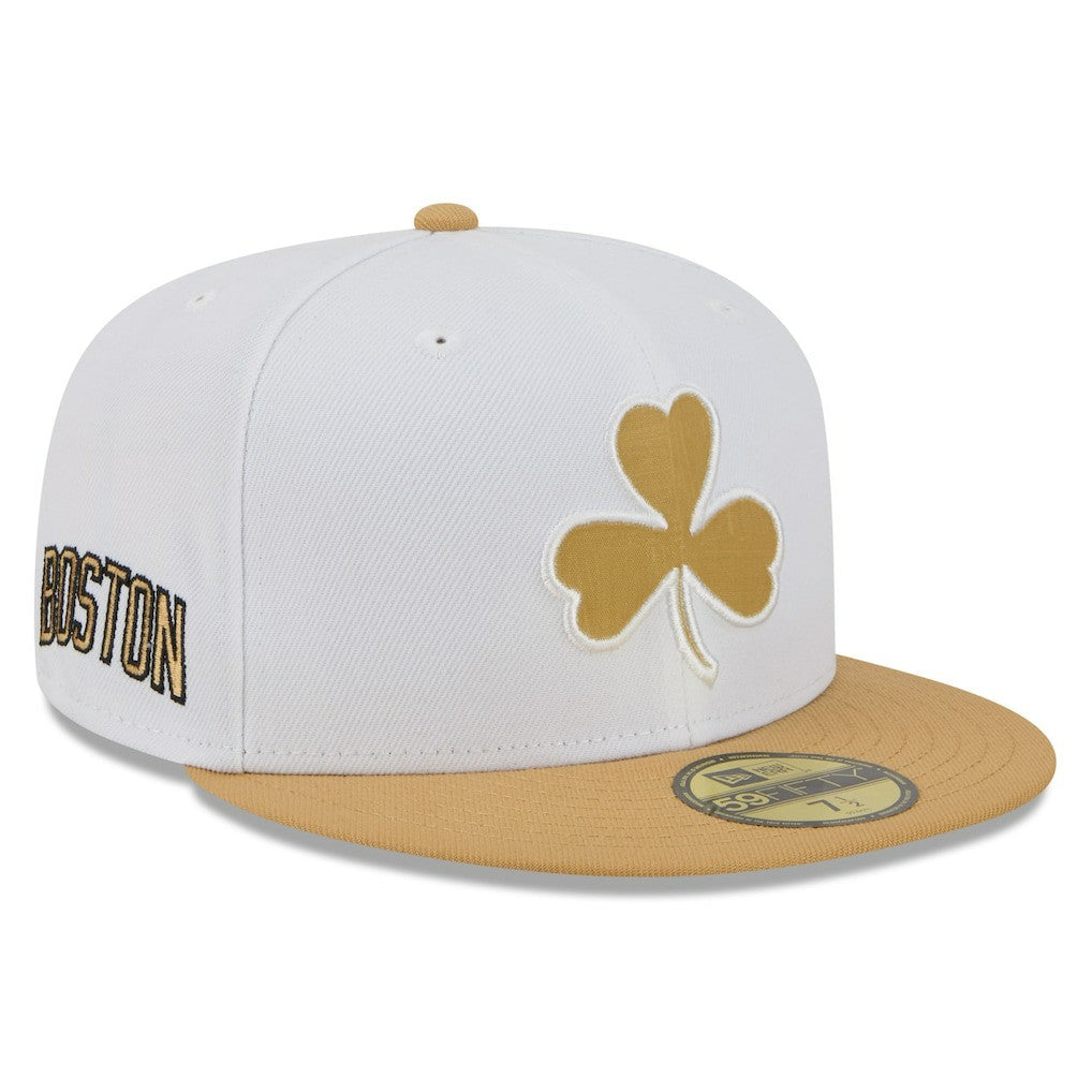 Boston Celtics 2025/26 City Edition 59FIFTY Fitted Hat - White/Gold | New Era sale