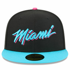 Miami Heat 2025/26 City Edition 59FIFTY Fitted Hat - Black/Turquoise | New Era online