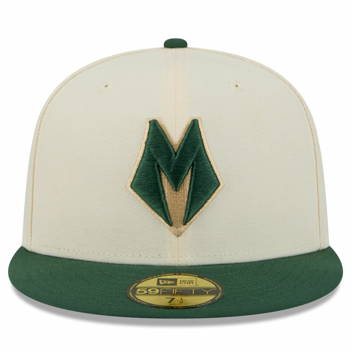 Milwaukee Bucks 2025/26 City Edition 59FIFTY Fitted Hat - Cream/Hunter Green | New Era outlet