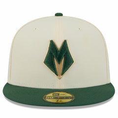 Milwaukee Bucks 2025/26 City Edition 59FIFTY Fitted Hat - Cream/Hunter Green | New Era outlet