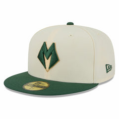 Milwaukee Bucks 2025/26 City Edition 59FIFTY Fitted Hat - Cream/Hunter Green | New Era outlet