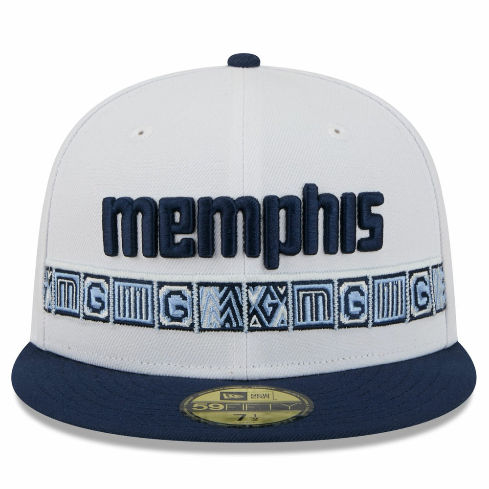 Memphis Grizzlies 2025/26 City Edition 59FIFTY Fitted Hat - White/Navy | New Era online