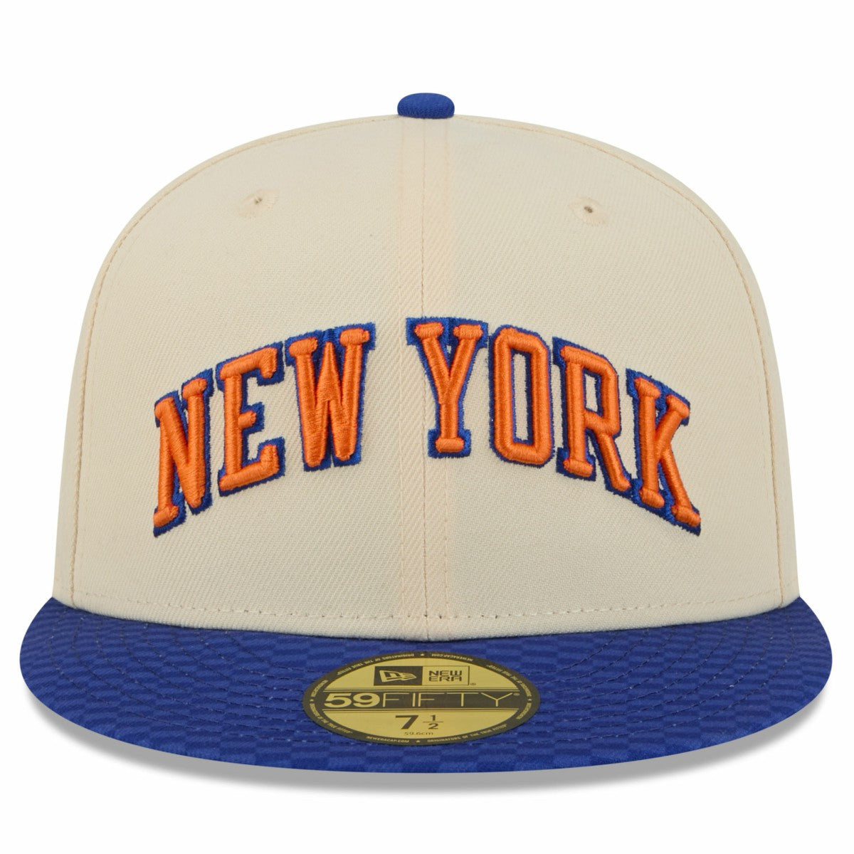 New York Knicks 2025/26 City Edition 59FIFTY Fitted Hat - Cream/Blue | New Era outlet