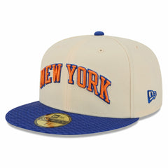 New York Knicks 2025/26 City Edition 59FIFTY Fitted Hat - Cream/Blue | New Era outlet