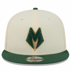 Milwaukee Bucks 2025/26 City Edition 9FIFTY Snapback Hat - Tan/Hunter Green | New Era sale