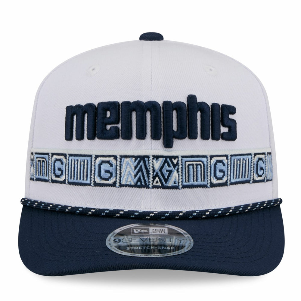 Memphis Grizzlies 2025/26 City Edition 9SEVENTY Adjustable Hat - White/Navy | New Era on sale