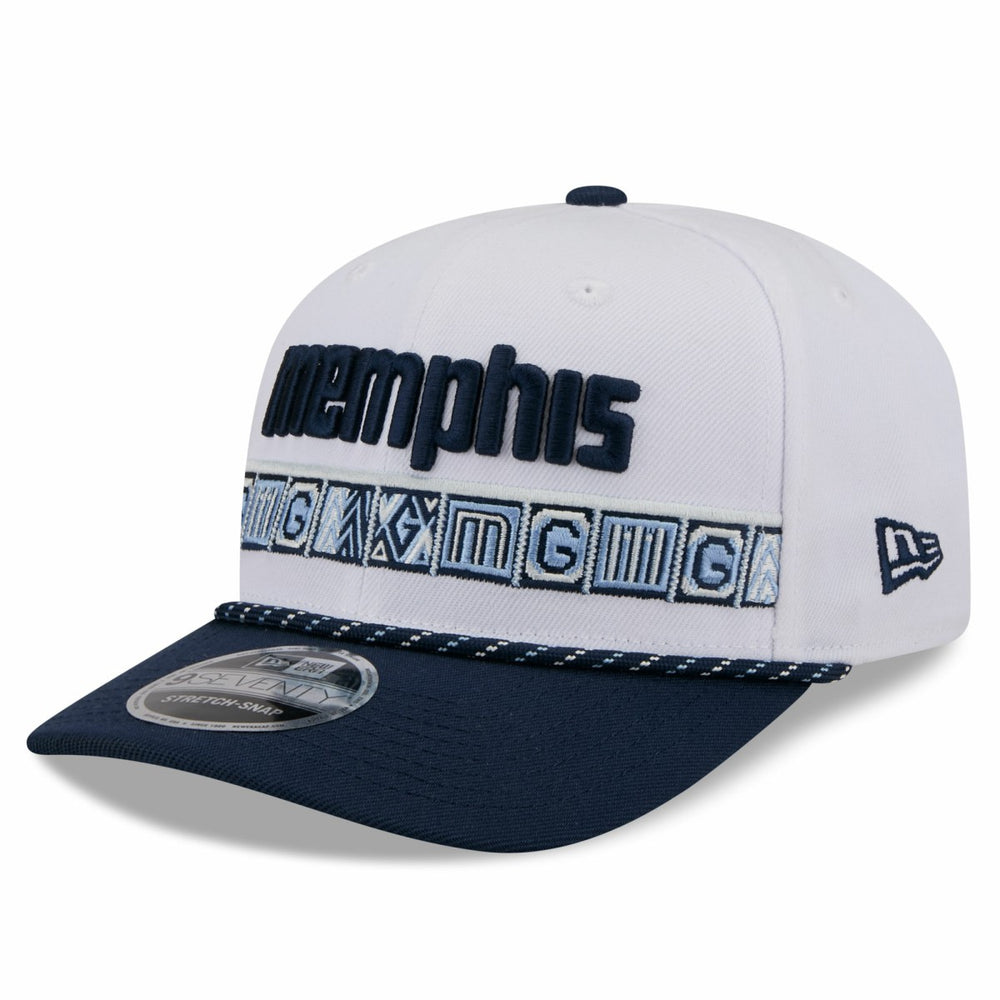 Memphis Grizzlies 2025/26 City Edition 9SEVENTY Adjustable Hat - White/Navy | New Era on sale