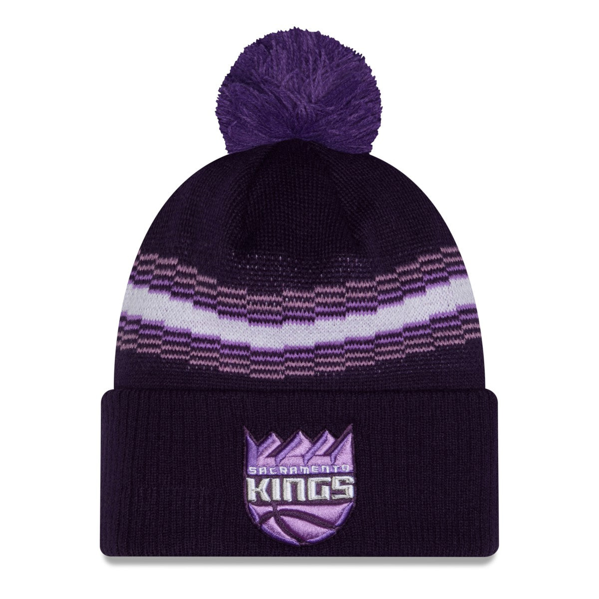 Sacramento Kings 2025/26 City Edition Cuffed Knit Hat with Pom - Purple | New Era discount