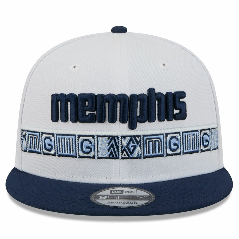 Memphis Grizzlies Youth 2025/26 City Edition 9FIFTY Snapback Hat - White/Navy | New Era outlet