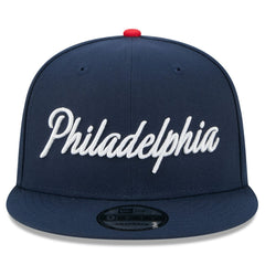 Philadelphia 76ers Youth 2025/26 City Edition 9FIFTY Snapback Hat - Navy | New Era on sale