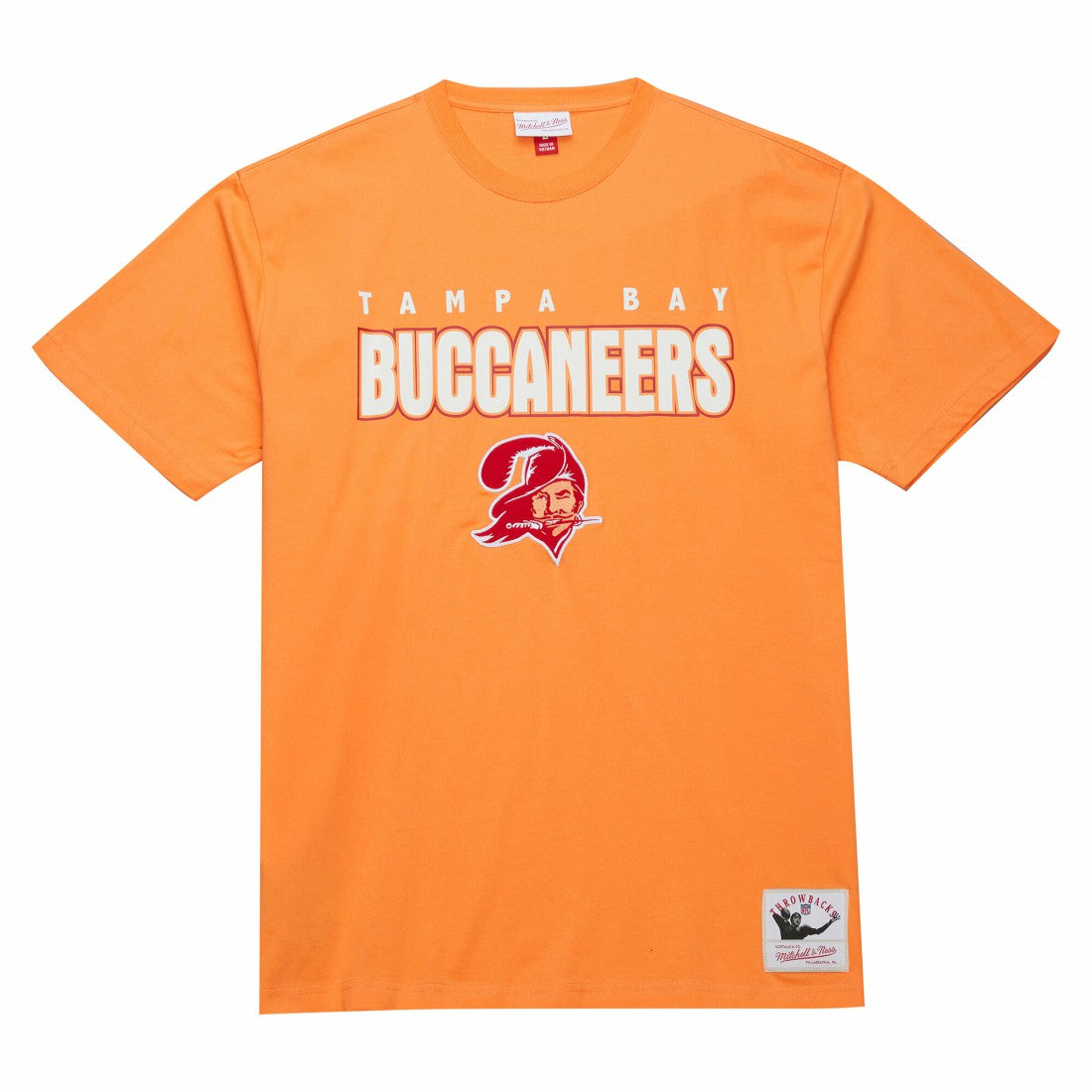 Tampa Bay Buccaneers Throw It Back Premium Vintage Logo T-Shirt - Orange on sale