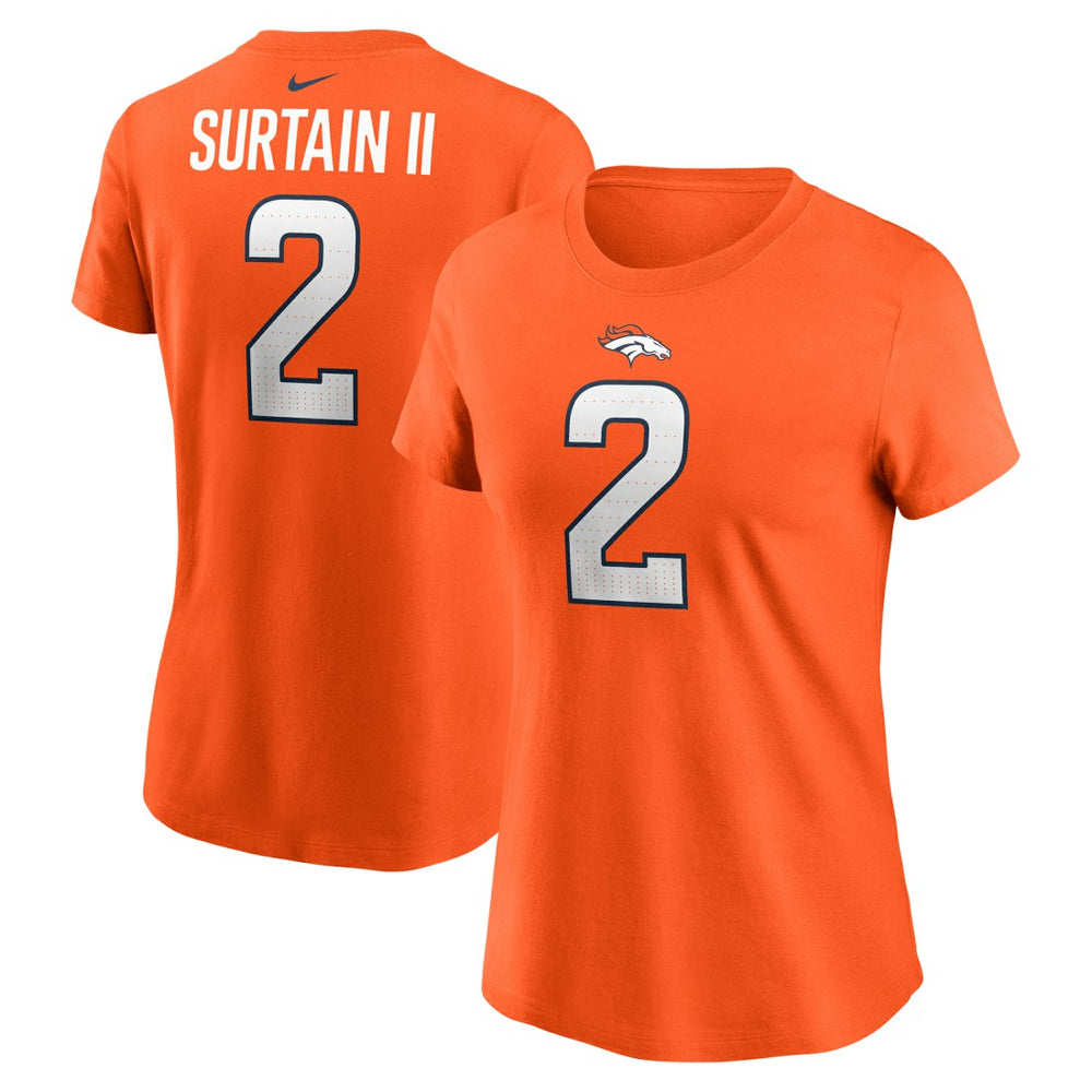 Patrick Surtain II Denver Broncos Women's Player Name & Number T-Shirt - Orange | Nike for sale
