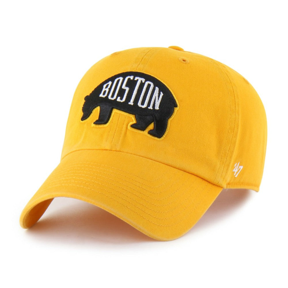 Boston Bruins '47 Core Logo Clean Up Adjustable Hat Gold