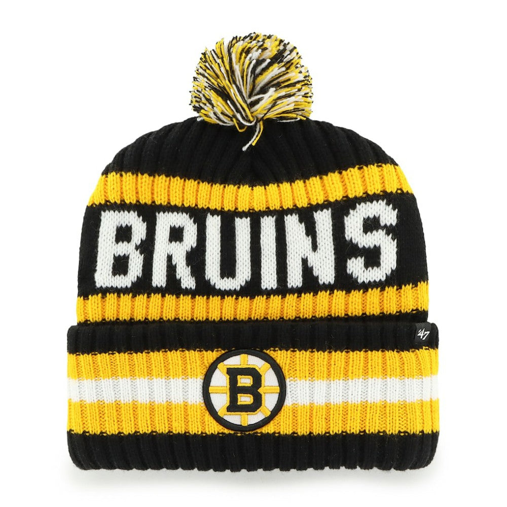 Boston Bruins '47 Bering Cuffed Knit Hat with Pom Black